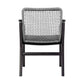Beckham Outdoor Patio Dining Chair in Dark Eucalyptus Wood and Gray Rope By Armen Living | Outdoor Chairs | Modishstore - 5