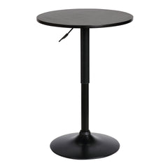 Bentley Adjustable Pub Table in Black Brushed Wood and Black Metal finish By Armen Living