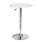 Bentley Adjustable Pub Table in White and Chrome Metal finish By Armen Living | Bar Tables | Modishstore - 2