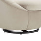 Bella Biege Velvet Swivel Accent Chair with Black Base By Armen Living | Accent Chairs |  Modishstore  - 3