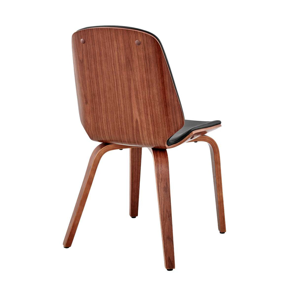Brinley Gray Faux Leather and Black Wood Dining Room Accent Chair By Armen Living | Dining Chairs | Modishstore - 10