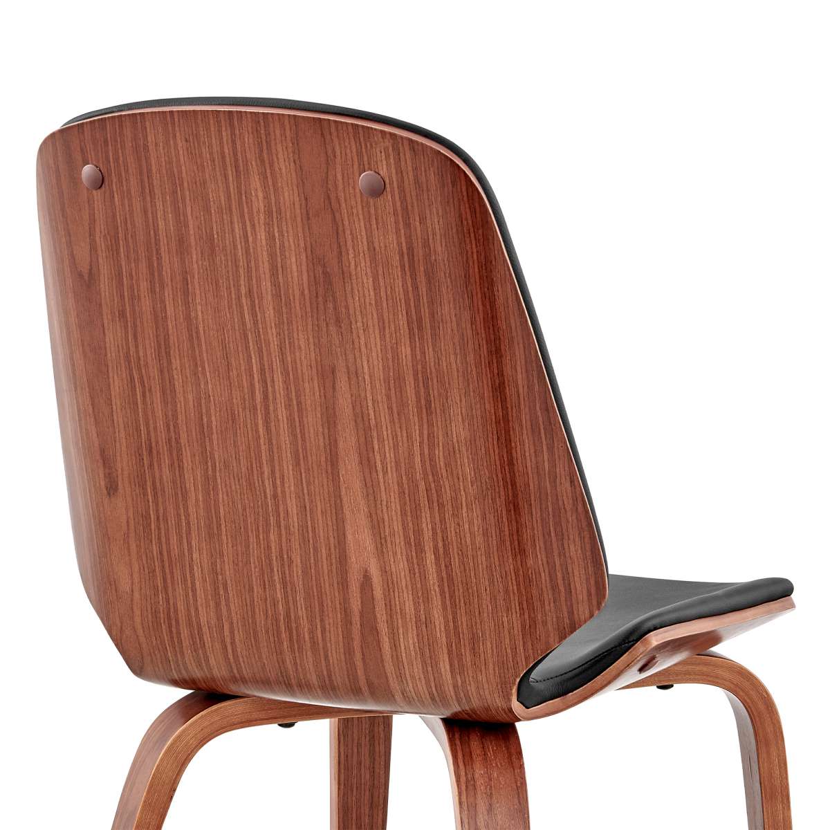 Brinley Gray Faux Leather and Black Wood Dining Room Accent Chair By Armen Living | Dining Chairs | Modishstore - 13