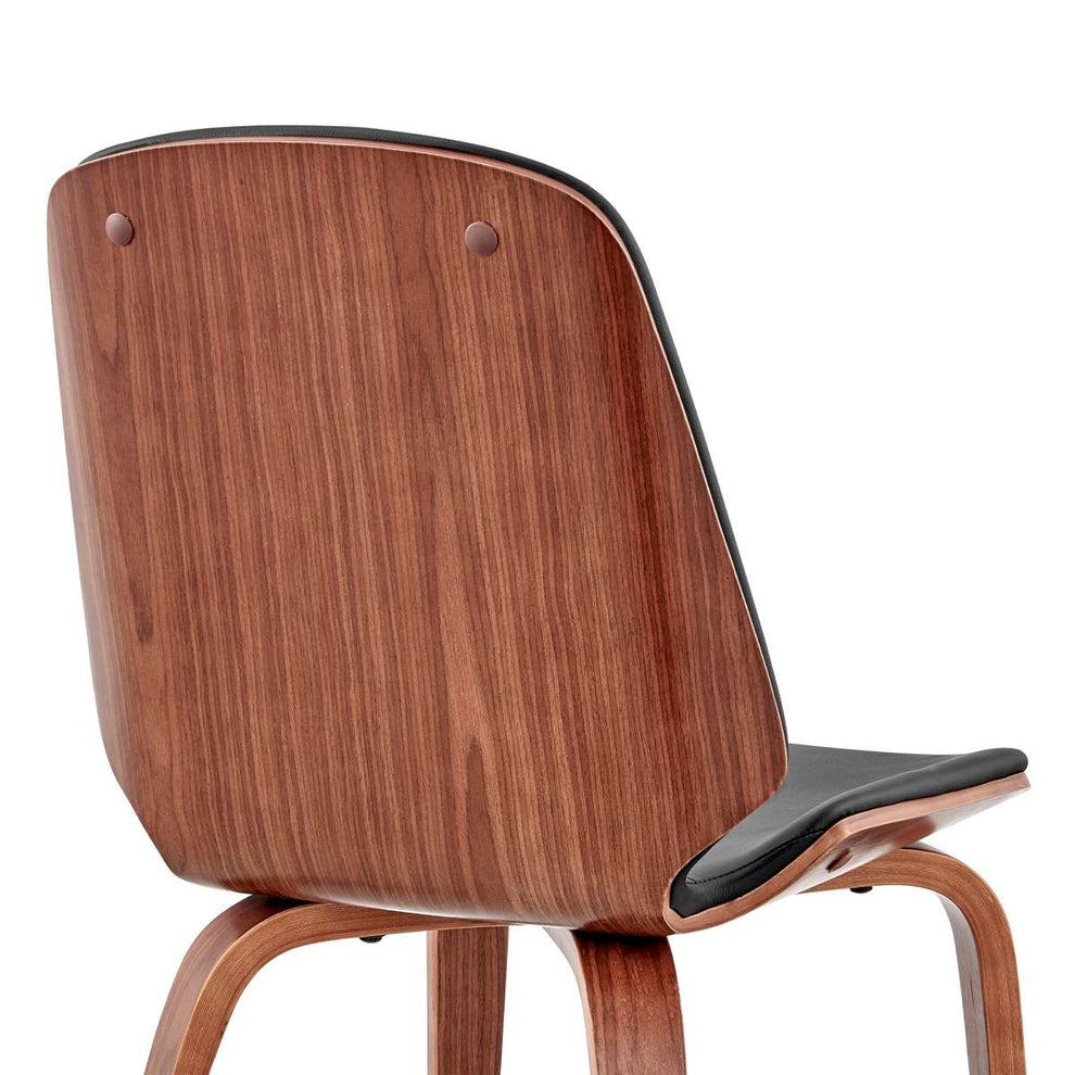 Brinley Gray Faux Leather and Black Wood Dining Room Accent Chair By Armen Living | Dining Chairs | Modishstore - 13