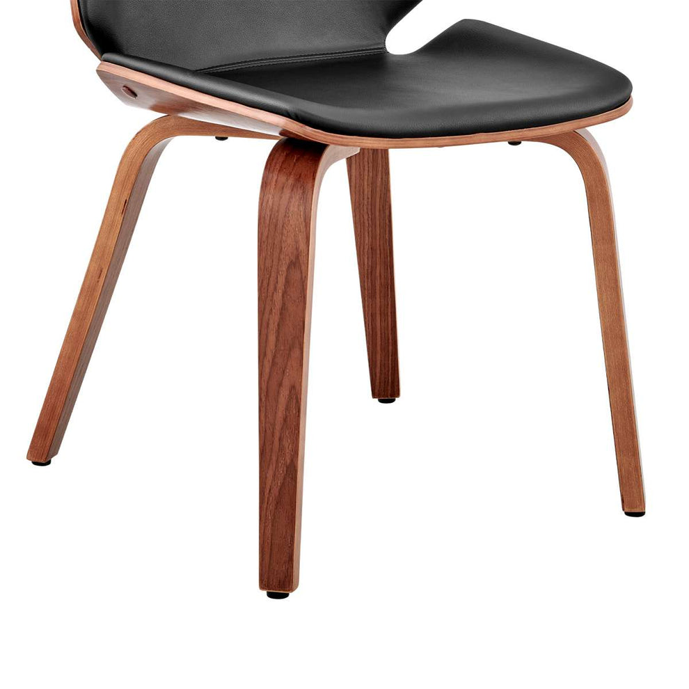 Brinley Gray Faux Leather and Black Wood Dining Room Accent Chair By Armen Living | Dining Chairs | Modishstore - 14