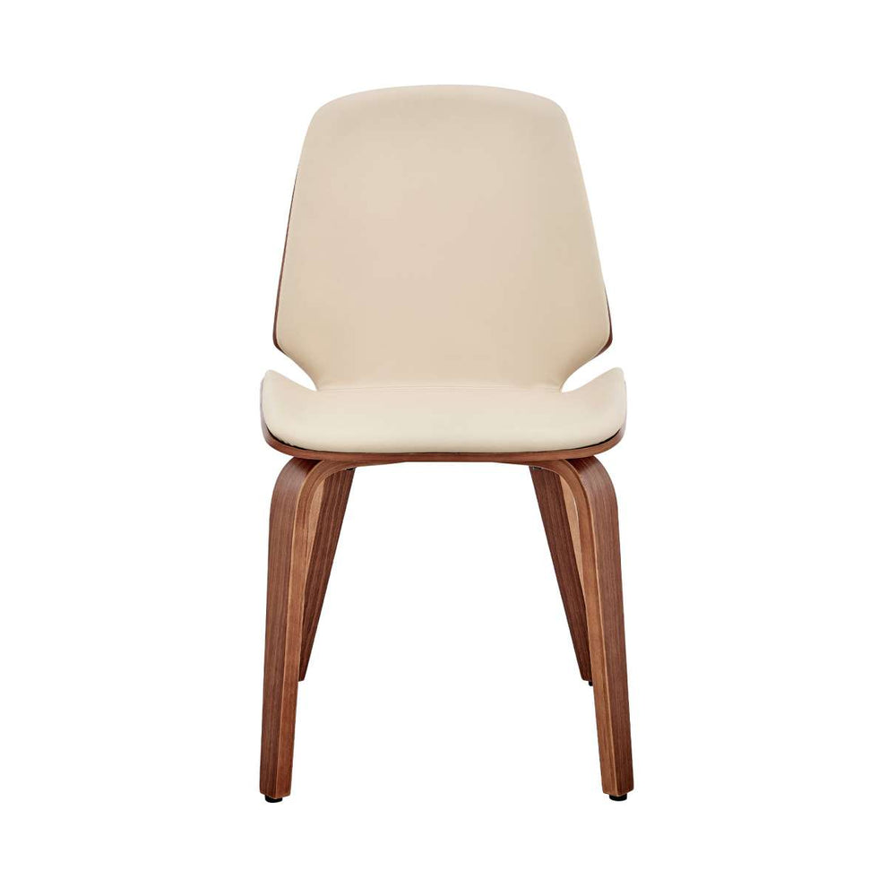 Brinley Gray Faux Leather and Black Wood Dining Room Accent Chair By Armen Living | Dining Chairs | Modishstore - 16