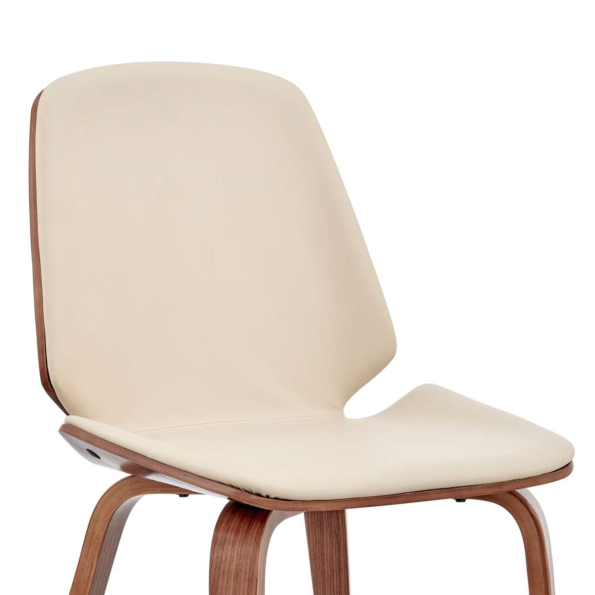 Brinley Gray Faux Leather and Black Wood Dining Room Accent Chair By Armen Living | Dining Chairs | Modishstore - 19