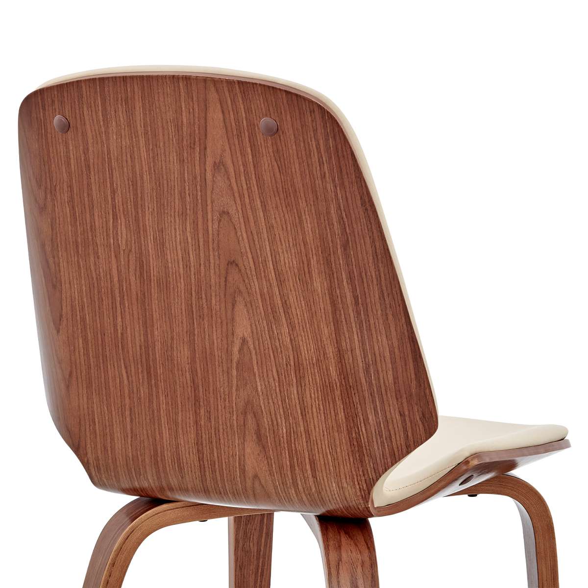 Brinley Gray Faux Leather and Black Wood Dining Room Accent Chair By Armen Living | Dining Chairs | Modishstore - 20