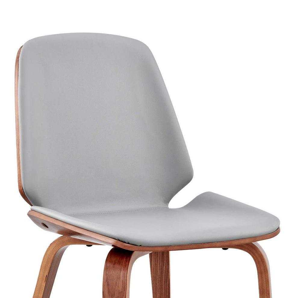Brinley Gray Faux Leather and Black Wood Dining Room Accent Chair By Armen Living | Dining Chairs | Modishstore - 26