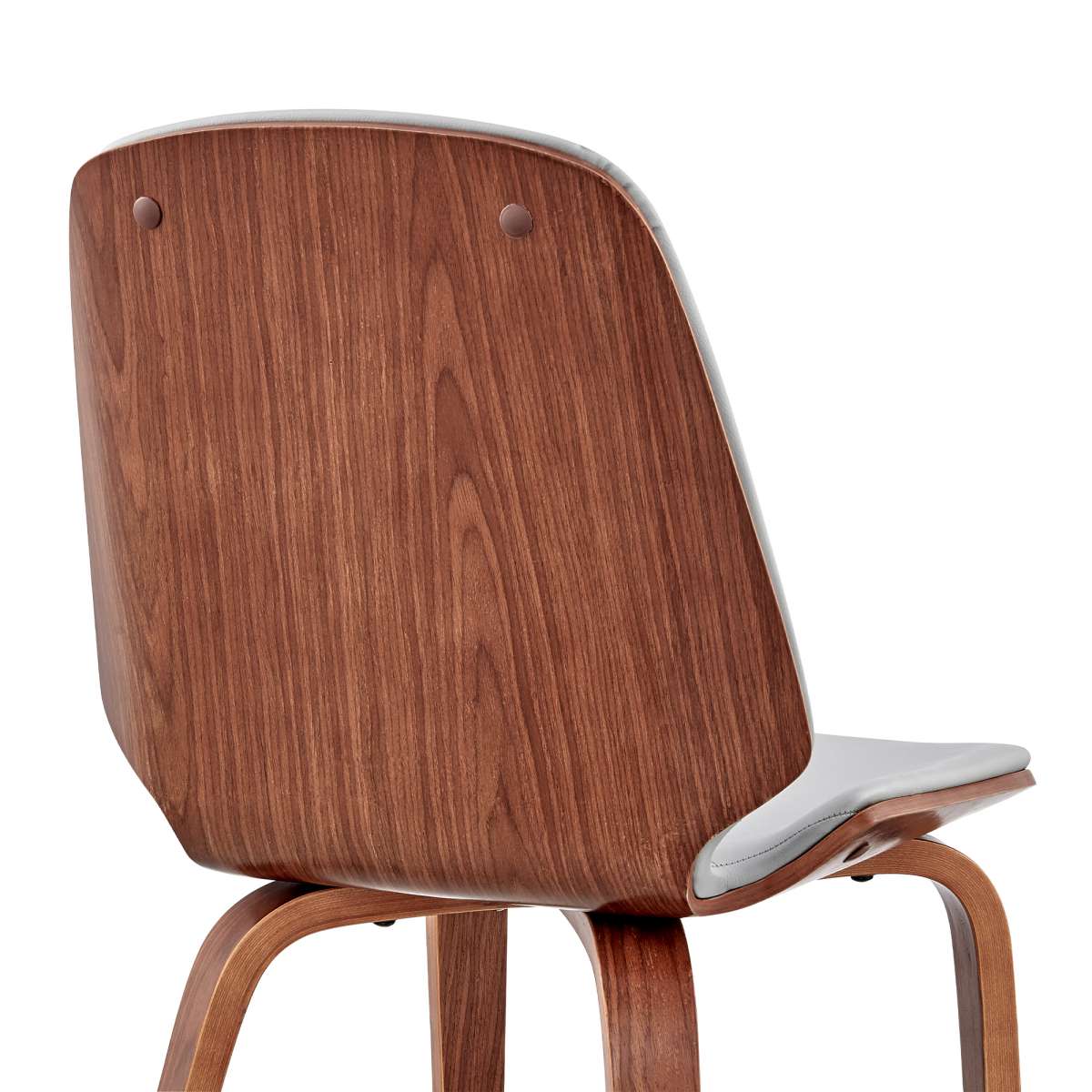 Brinley Gray Faux Leather and Black Wood Dining Room Accent Chair By Armen Living | Dining Chairs | Modishstore - 27