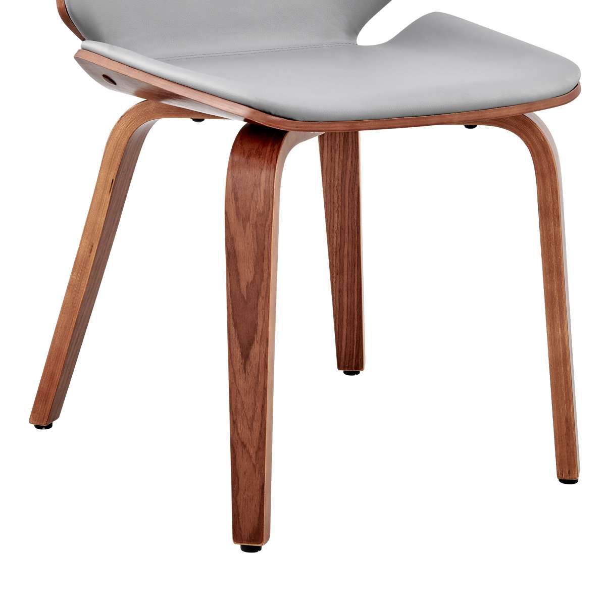 Brinley Gray Faux Leather and Black Wood Dining Room Accent Chair By Armen Living | Dining Chairs | Modishstore - 28