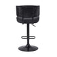 Brooklyn Adjustable Swivel Black Faux Leather and Black Wood Bar Stool with Black Base By Armen Living | Bar Stools | Modishstore - 4