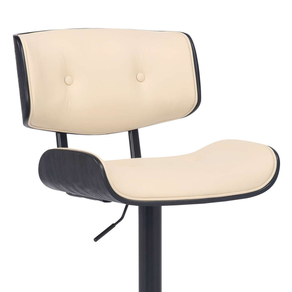 Brooklyn Adjustable Swivel Cream Bar Stool By Armen Living | Bar Stools | Modishstore - 6