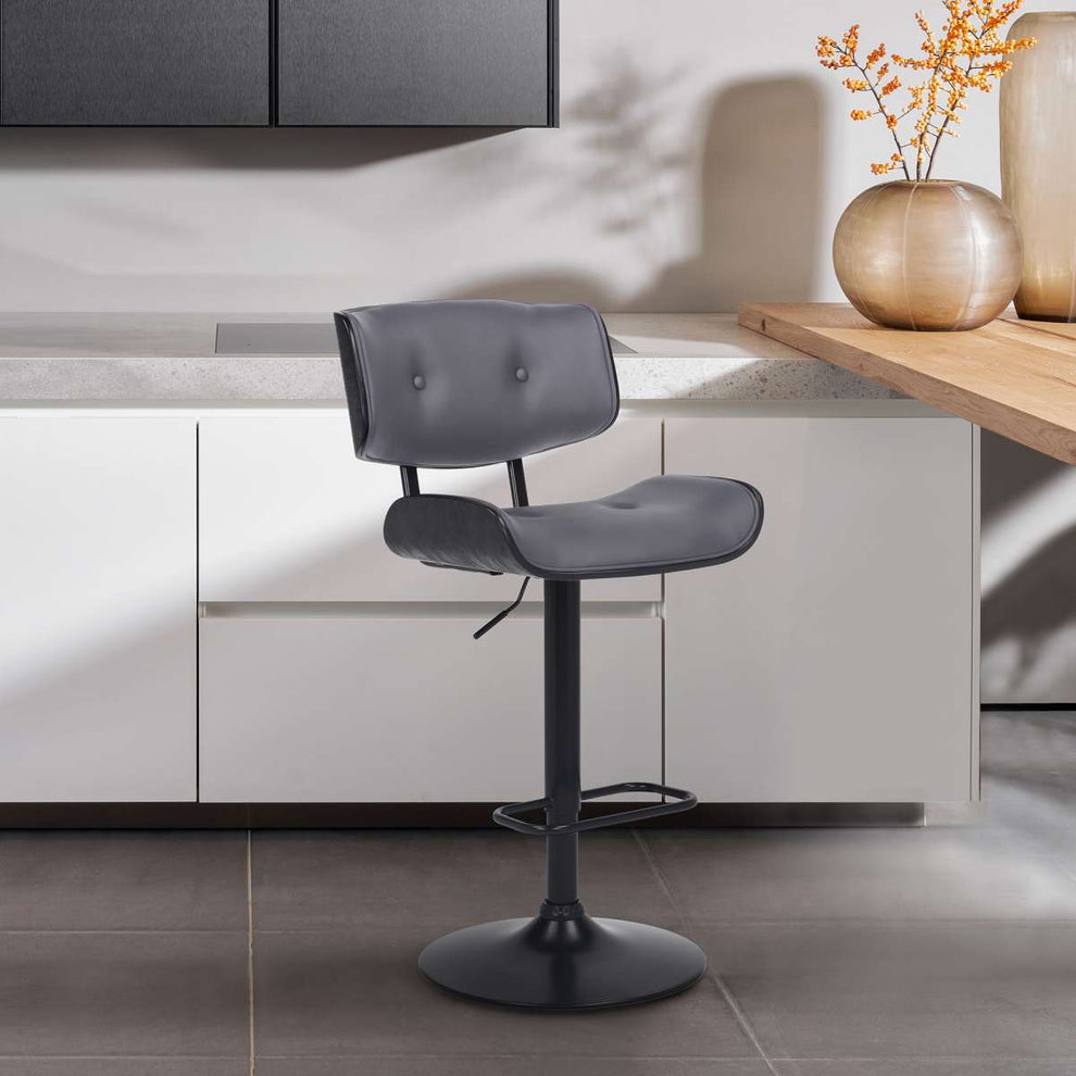 Brooklyn Adjustable Swivel Cream Bar Stool By Armen Living | Bar Stools | Modishstore - 9