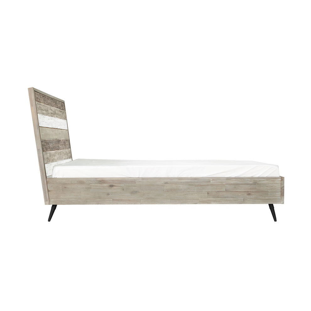 Bridges King Platform Bed in Two Tone Acacia Wood By Armen Living | Beds | Modishstore - 5