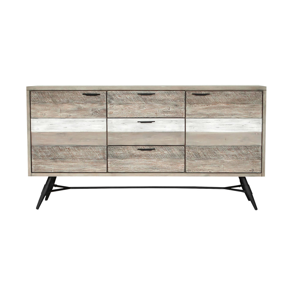 Bridges Sideboard Buffet Cabinet in Two Tone Acacia Wood By Armen Living | Sideboards | Modishstore - 2