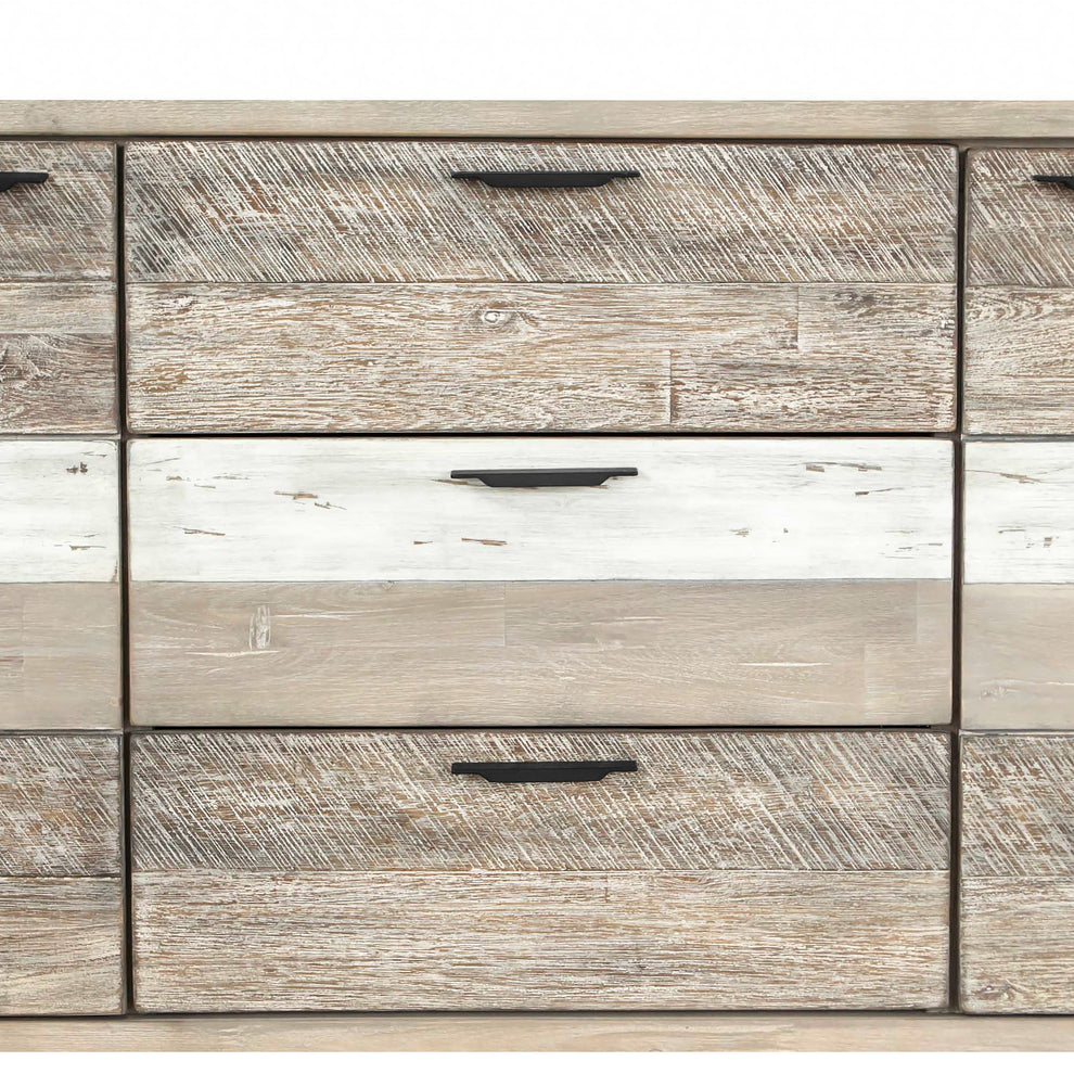 Bridges Sideboard Buffet Cabinet in Two Tone Acacia Wood By Armen Living | Sideboards | Modishstore - 5