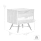 Bridges 2 Drawer Nightstand  in Two Tone Acacia Wood By Armen Living | Nightstands | Modishstore - 8