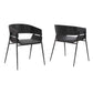 Bronte Wood and Metal Contemporary Dining Room Chairs Set of 2 By Armen Living | Dining Chairs | Modishstore