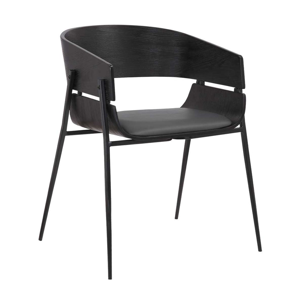 Bronte Wood and Metal Contemporary Dining Room Chairs Set of 2 By Armen Living | Dining Chairs | Modishstore - 2