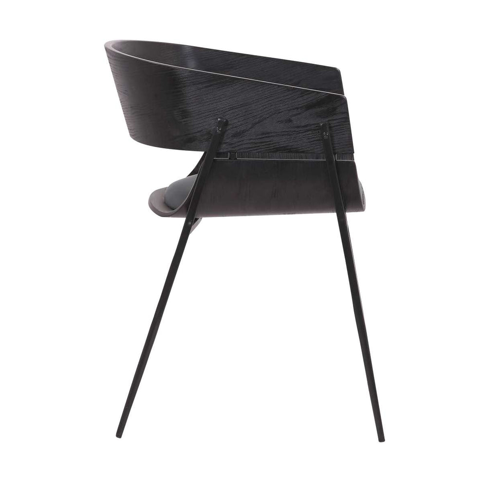 Bronte Wood and Metal Contemporary Dining Room Chairs Set of 2 By Armen Living | Dining Chairs | Modishstore - 3
