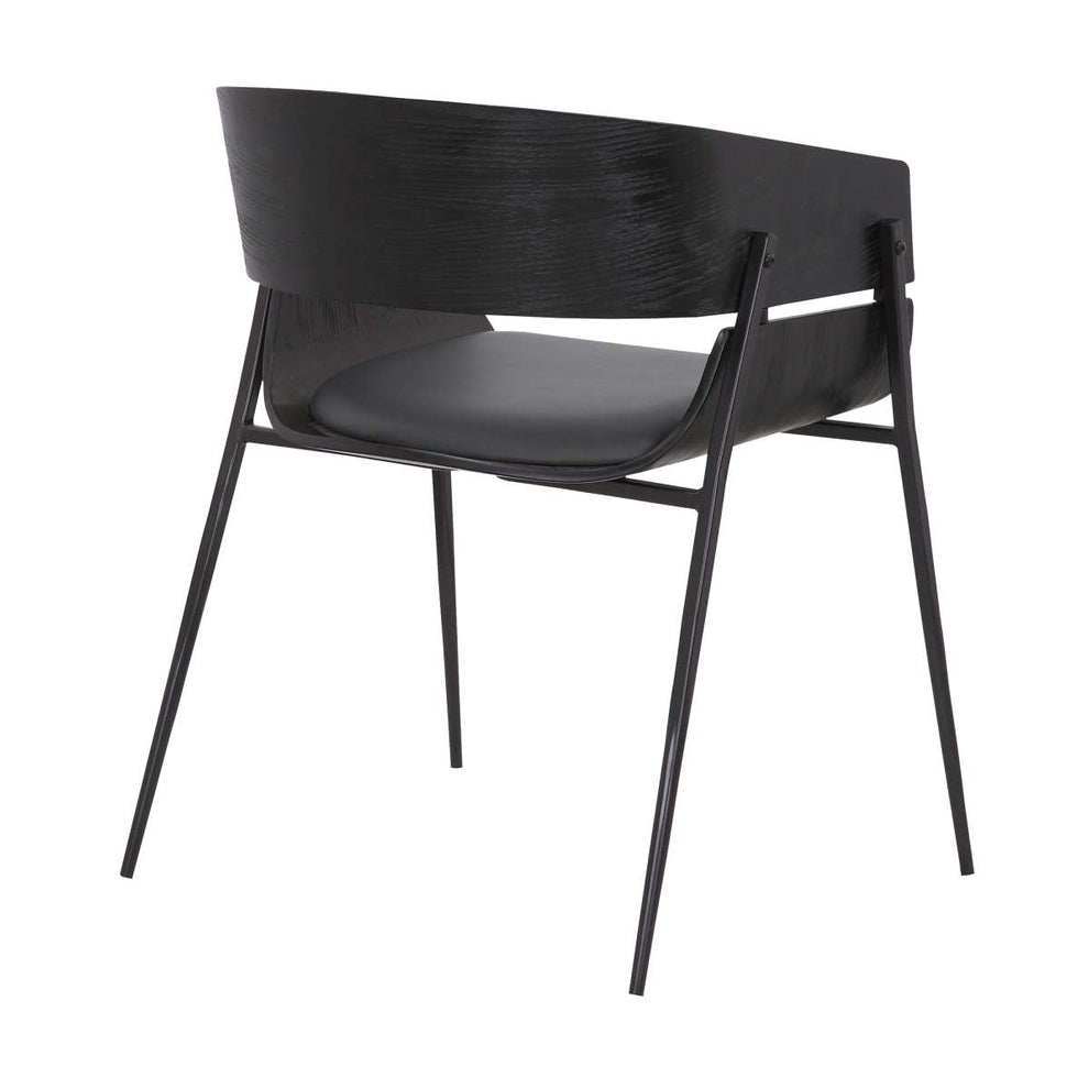 Bronte Wood and Metal Contemporary Dining Room Chairs Set of 2 By Armen Living | Dining Chairs | Modishstore - 4