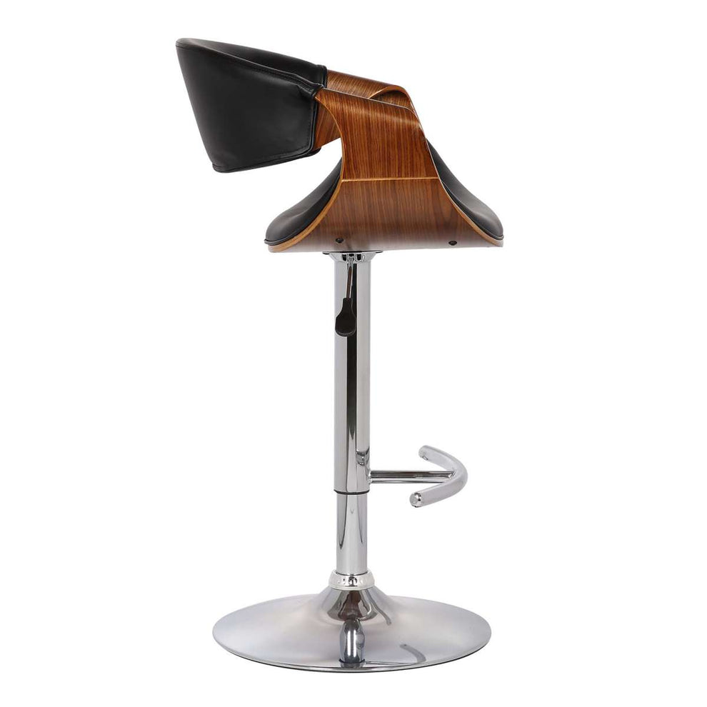 Butterfly Adjustable Height Swivel Black  Bar Stool By Armen Living | Bar Stools | Modishstore - 3