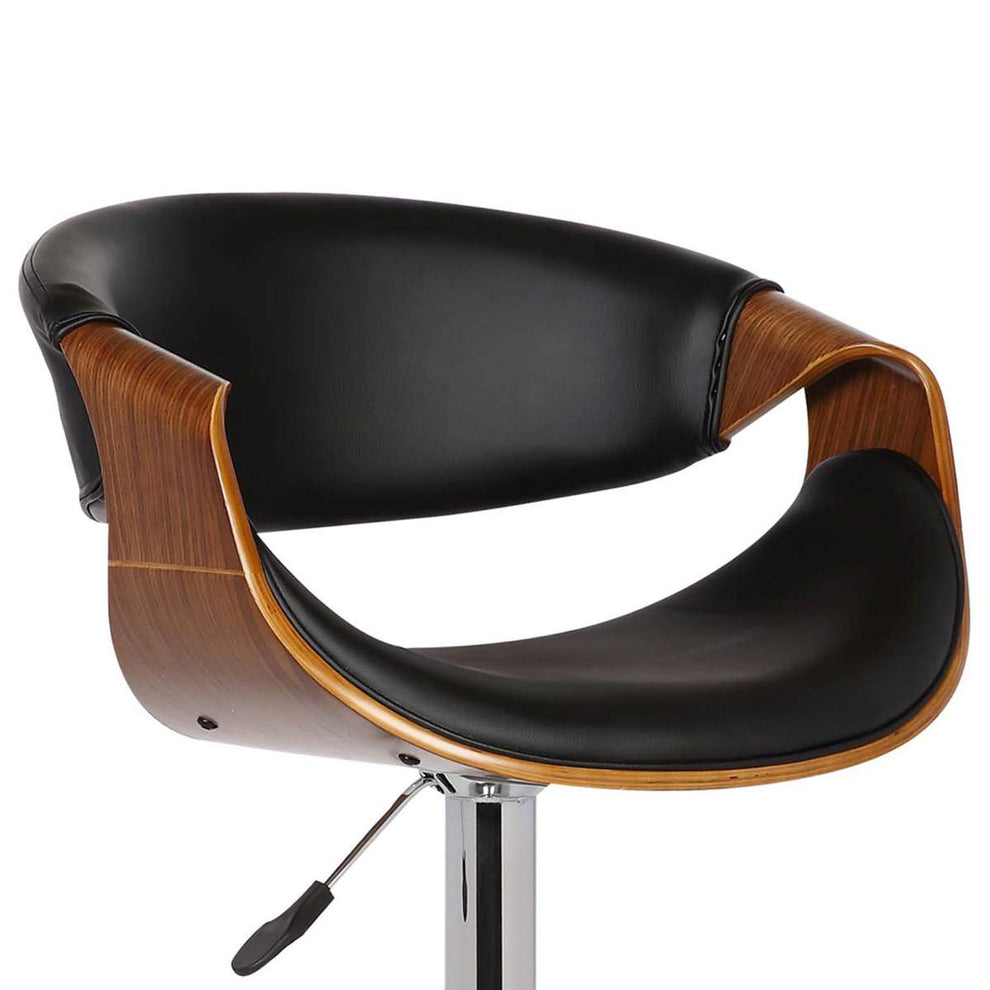 Butterfly Adjustable Height Swivel Black  Bar Stool By Armen Living | Bar Stools | Modishstore - 4
