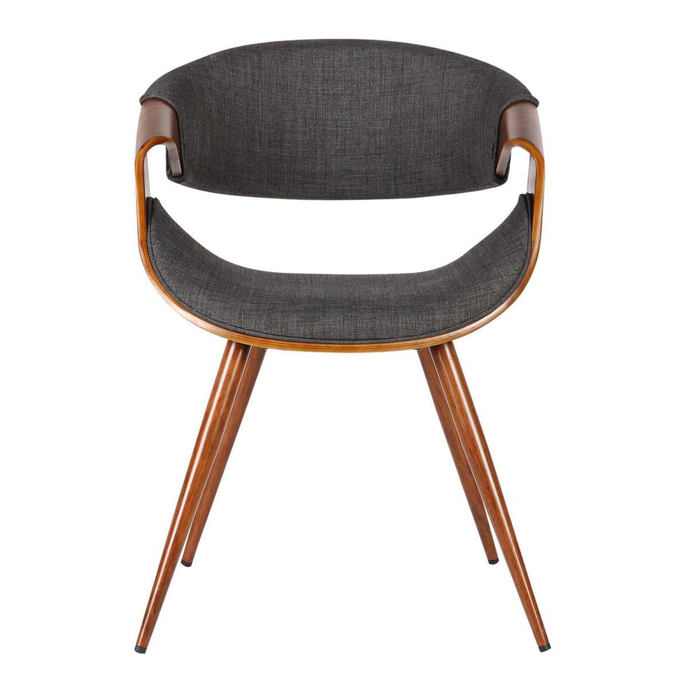 Butterfly Mid-Century Dining Chair in Walnut Finish and Blue Fabric By Armen Living | Dining Chairs | Modishstore - 8