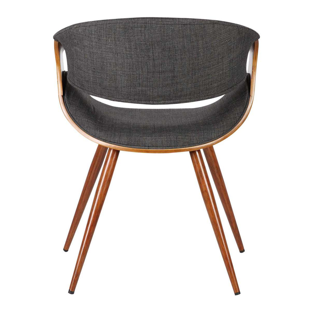 Butterfly Mid-Century Dining Chair in Walnut Finish and Blue Fabric By Armen Living | Dining Chairs | Modishstore - 9