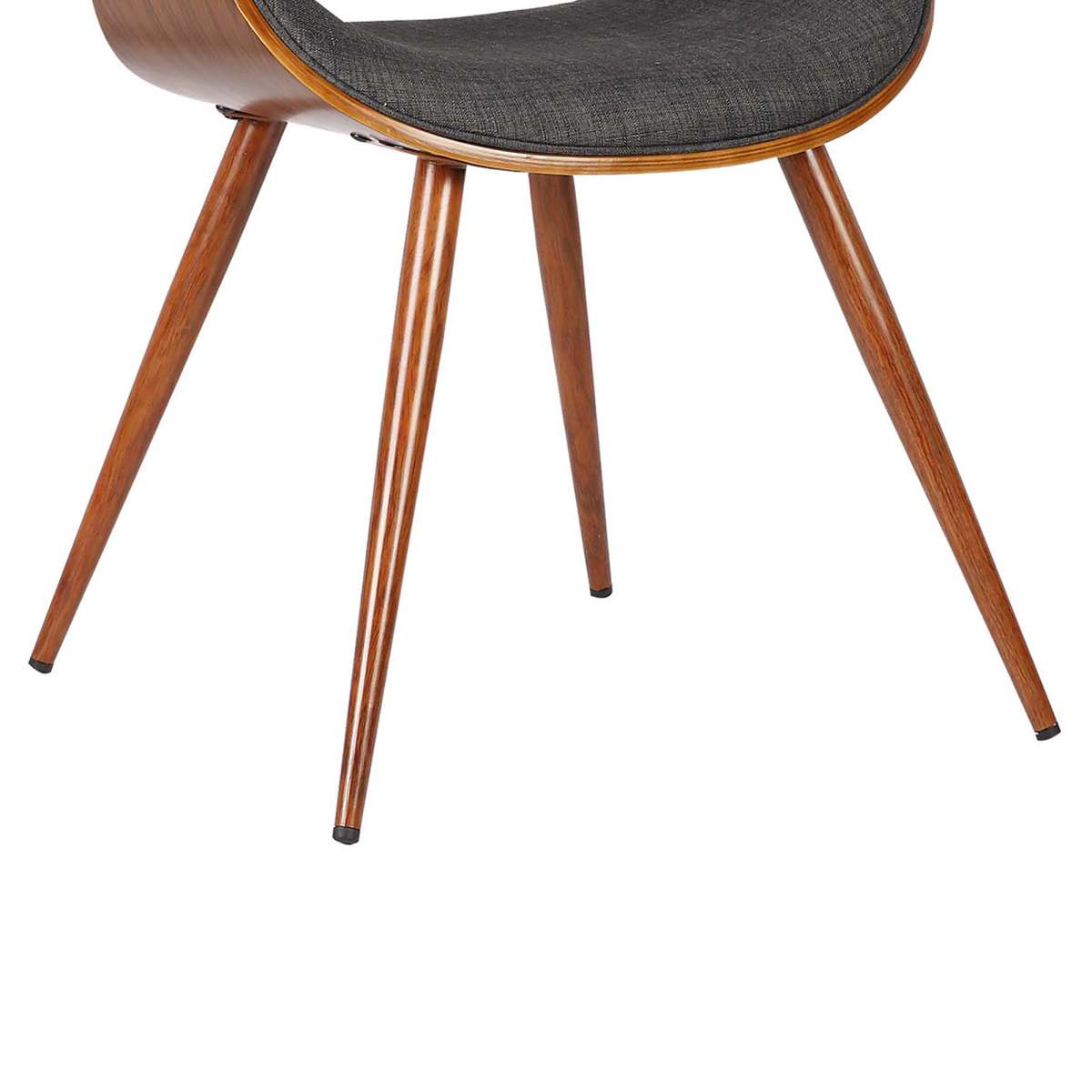 Butterfly Mid-Century Dining Chair in Walnut Finish and Blue Fabric By Armen Living | Dining Chairs | Modishstore - 11