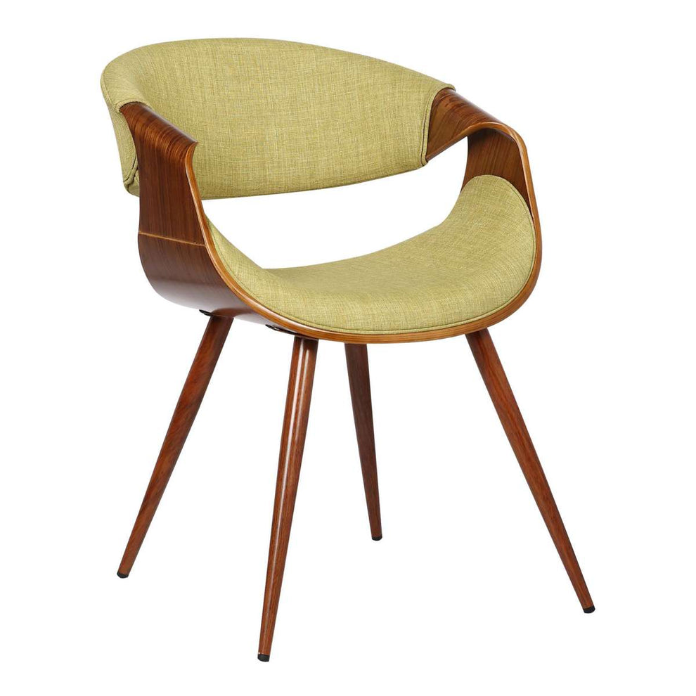 Butterfly Mid-Century Dining Chair in Walnut Finish and Blue Fabric By Armen Living | Dining Chairs | Modishstore - 12