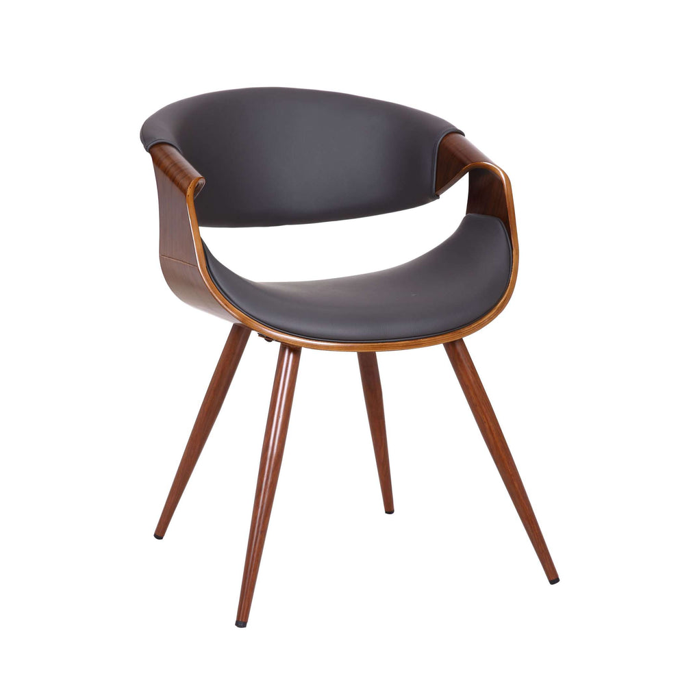 Butterfly Mid-Century Dining Chair in Walnut Finish and Blue Fabric By Armen Living | Dining Chairs | Modishstore - 18