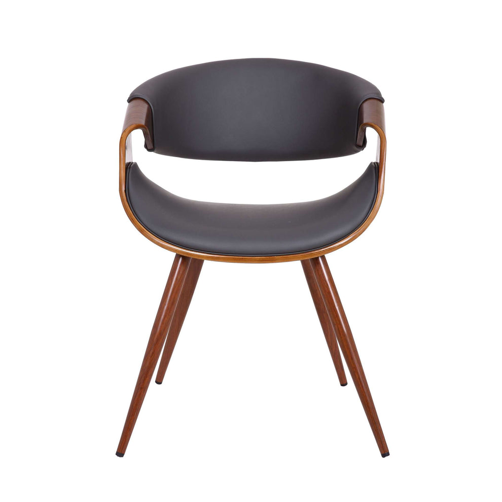 Butterfly Mid-Century Dining Chair in Walnut Finish and Blue Fabric By Armen Living | Dining Chairs | Modishstore - 19