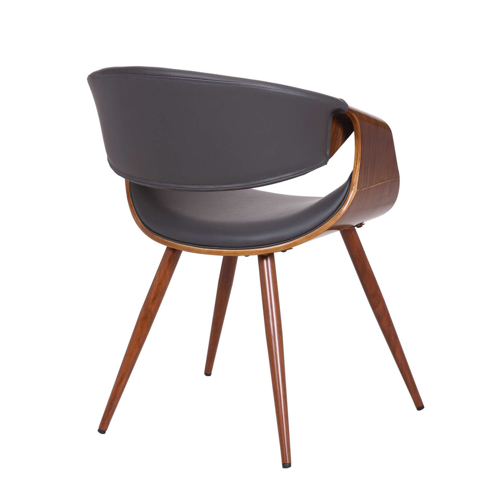Butterfly Mid-Century Dining Chair in Walnut Finish and Blue Fabric By Armen Living | Dining Chairs | Modishstore - 20