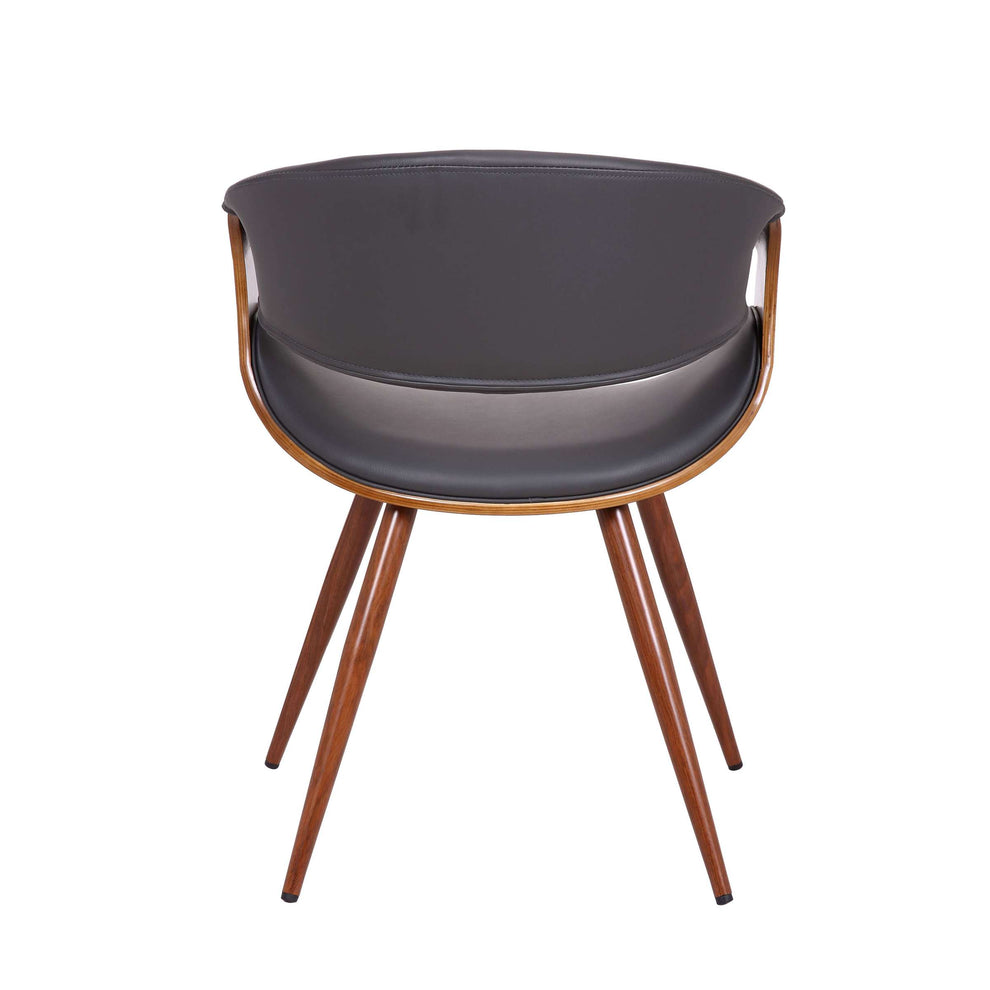 Butterfly Mid-Century Dining Chair in Walnut Finish and Blue Fabric By Armen Living | Dining Chairs | Modishstore - 21