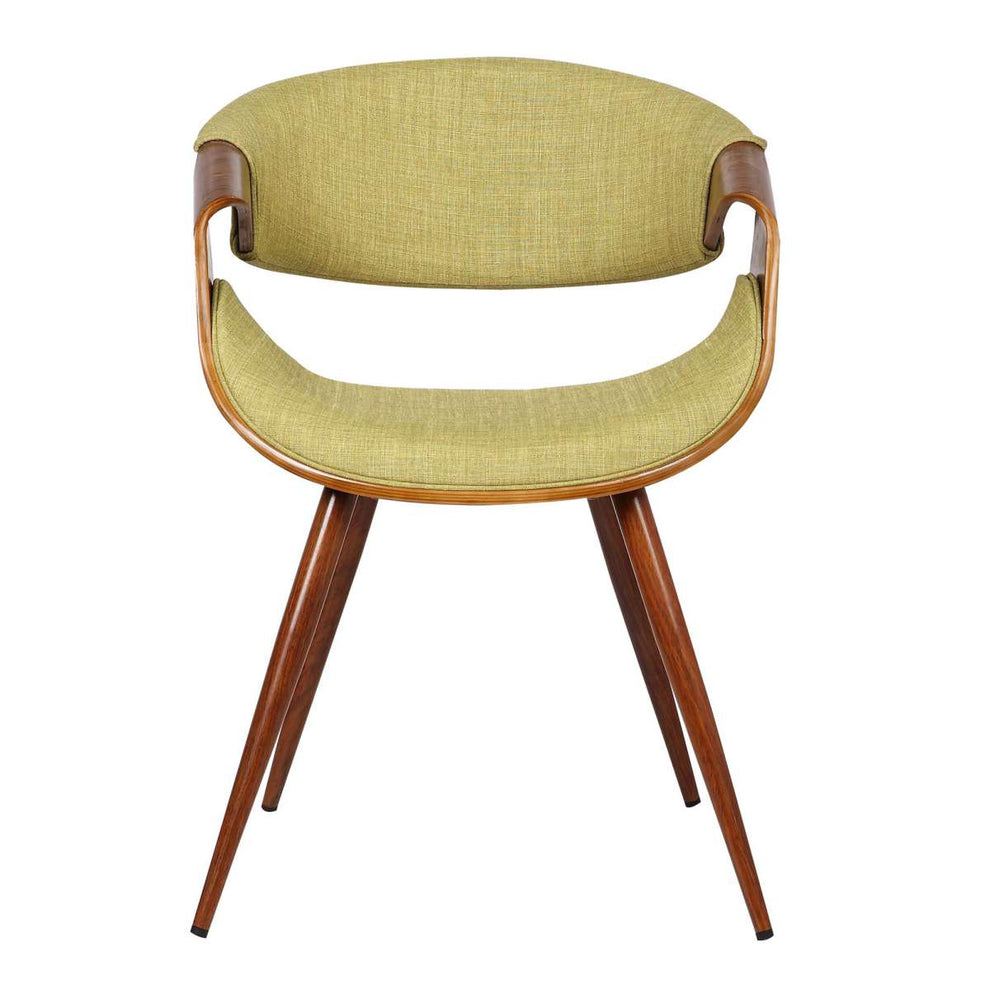 Butterfly Mid-Century Dining Chair in Walnut Finish and Blue Fabric By Armen Living | Dining Chairs | Modishstore - 13