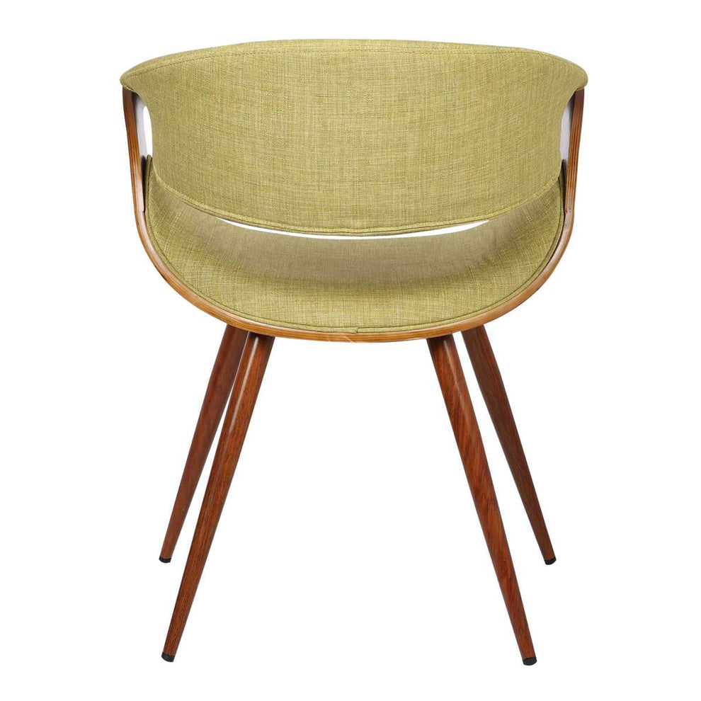 Butterfly Mid-Century Dining Chair in Walnut Finish and Blue Fabric By Armen Living | Dining Chairs | Modishstore - 14