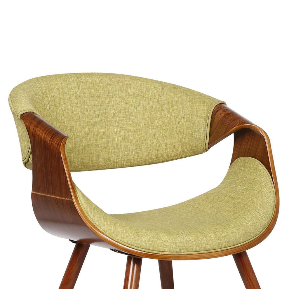 Butterfly Mid-Century Dining Chair in Walnut Finish and Blue Fabric By Armen Living | Dining Chairs | Modishstore - 15