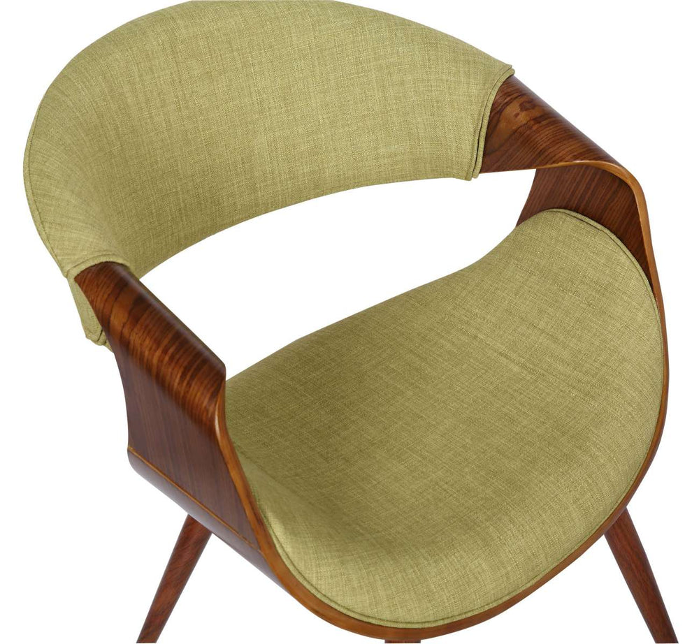 Butterfly Mid-Century Dining Chair in Walnut Finish and Blue Fabric By Armen Living | Dining Chairs | Modishstore - 16