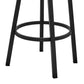 Bryant 26" Counter Height Swivel Bar Stool in Black Finish and Gray Faux Leather By Armen Living | Bar Stools | Modishstore - 8