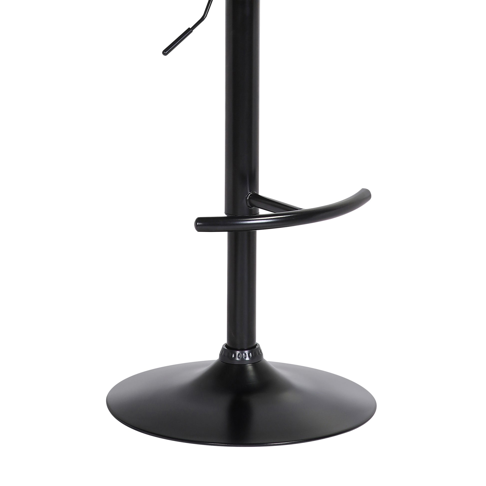 Calista Adjustable Bar Stool in Grey Faux Leather with Golden Bronze and Black Metal By Armen Living | Bar Stools | Modishstore - 8