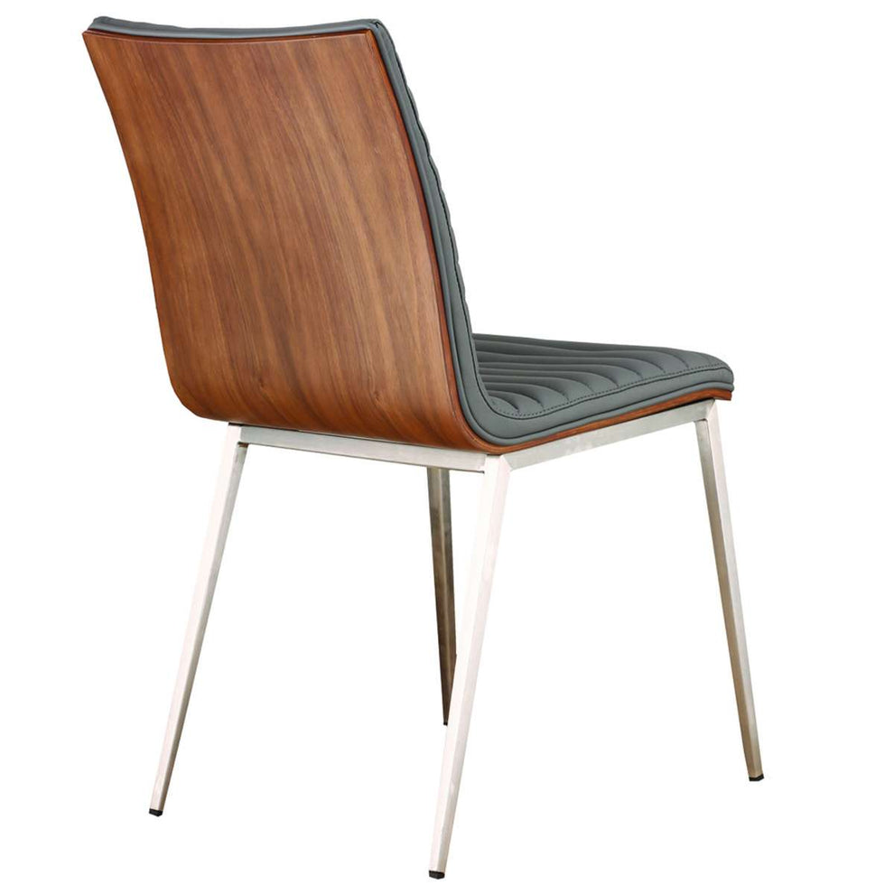 Café Brushed Stainless Steel Dining Chair Set of 2 By Armen Living | Dining Chairs | Modishstore - 2