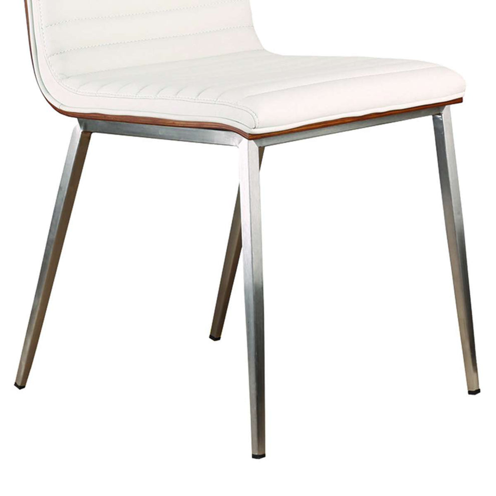 Café Brushed Stainless Steel Dining Chair Set of 2 By Armen Living | Dining Chairs | Modishstore - 6