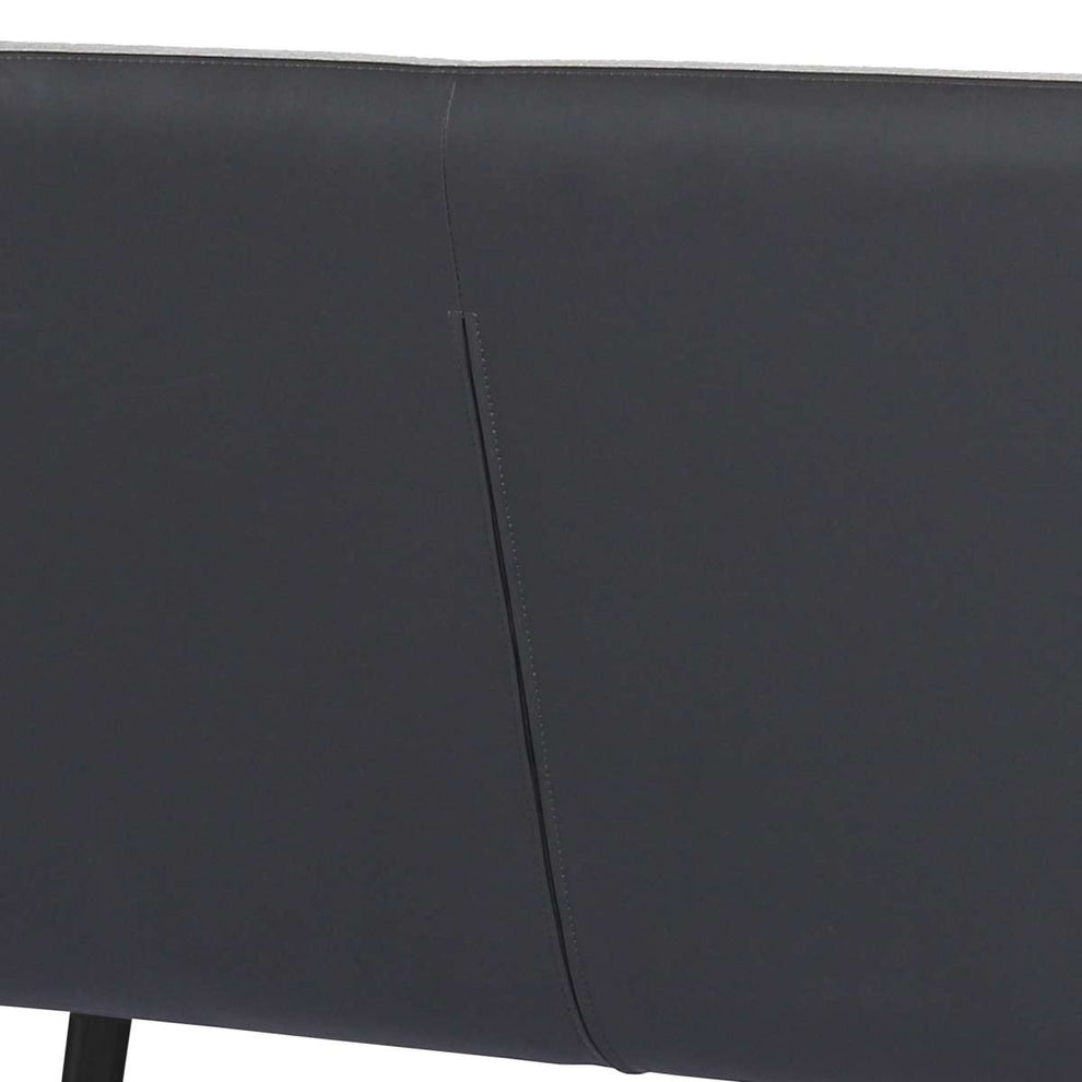 Coronado Contemporary Bench in Brushed Gray Powder Coated Finish and Gray Fabric By Armen Living | Benches | Modishstore - 4