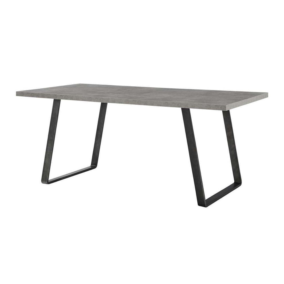 Coronado Contemporary Dining Table in Gray Powder Coated Finish with Cement Gray Top By Armen Living | Dining Tables | Modishstore - 2