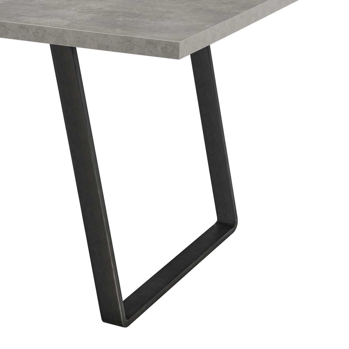 Coronado Contemporary Dining Table in Gray Powder Coated Finish with Cement Gray Top By Armen Living | Dining Tables | Modishstore - 4