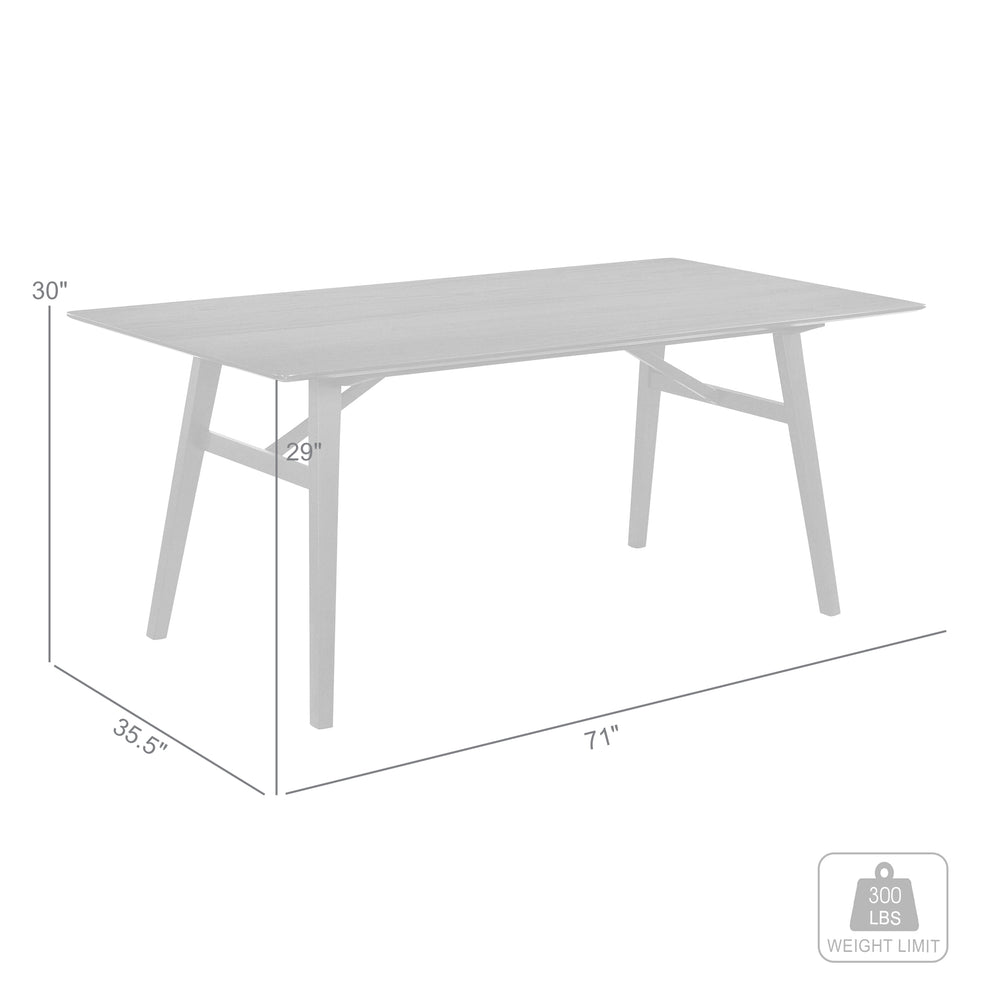 Channell Wood Dining Table in Black Finish By Armen Living | Dining Tables | Modishstore - 7