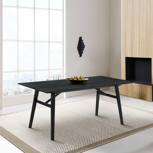 Channell Wood Dining Table in Black Finish By Armen Living | Dining Tables | Modishstore