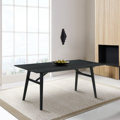 Channell Wood Dining Table in Black Finish By Armen Living