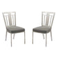 Cleo Contemporary Dining Chair In Gray and Stainless Steel - Set of 2 By Armen Living | Dining Chairs | Modishstore